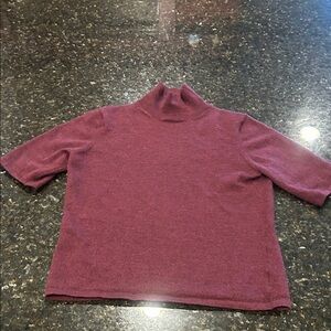 Eddie Bauer Italian Merino Wool Sweater in Deep Burgundy
